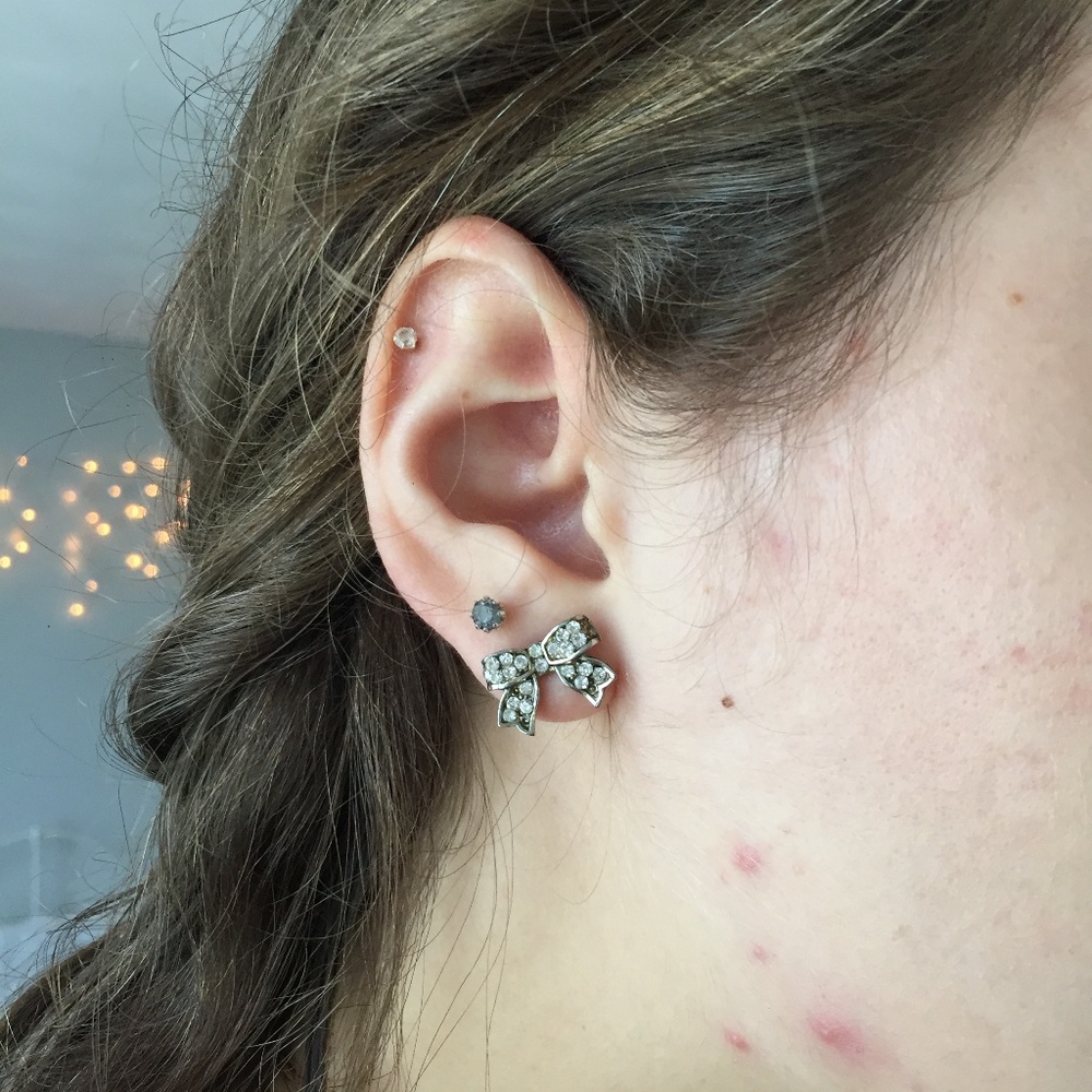 Rhinestone Bow earrings